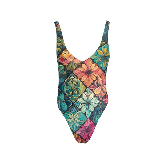 Women's Halter Straps Backless Swimsuit(Model S09)