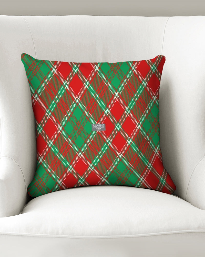 Red & Green cross pattern Throw Pillow Case 16"x16"