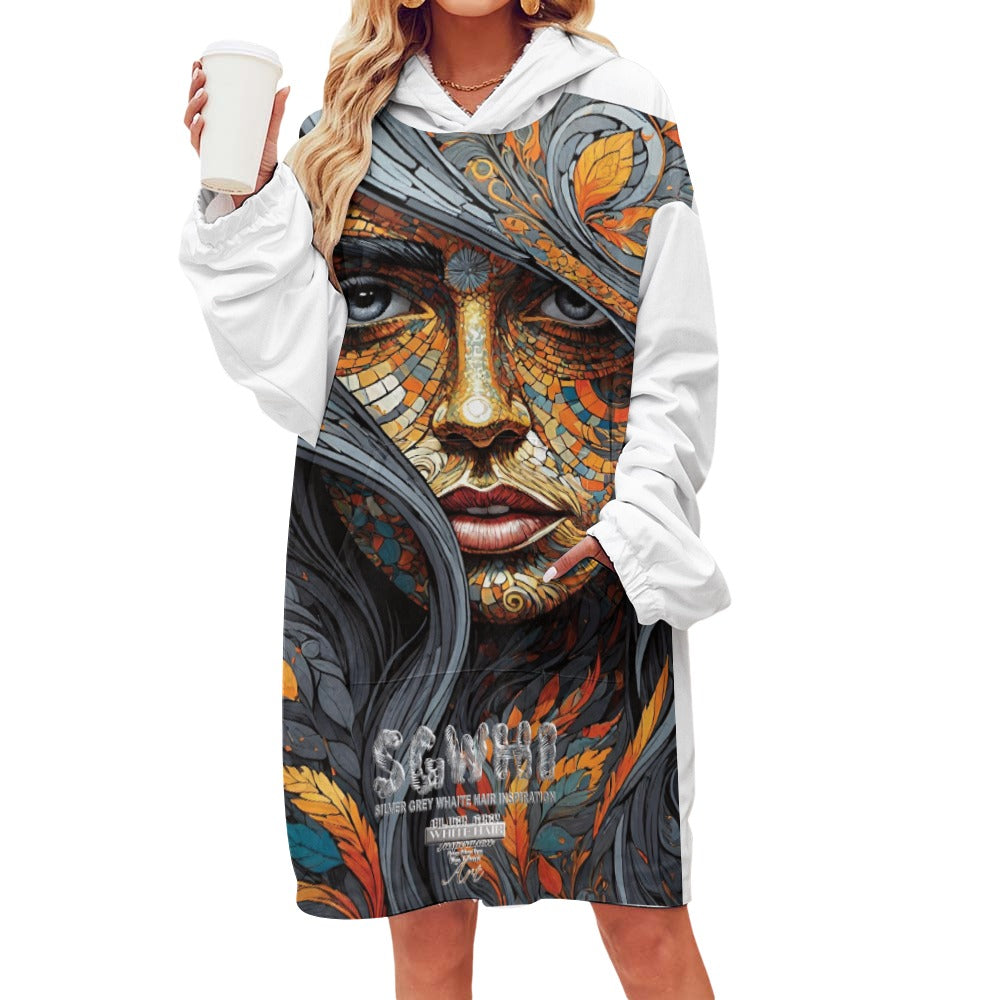 Women's Adult Hooded Blanket Shirt