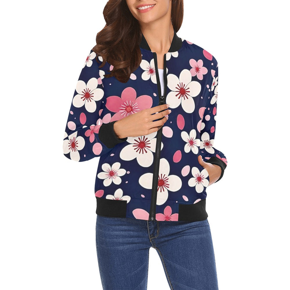 All Over Print Bomber Jacket for Women ( H19)