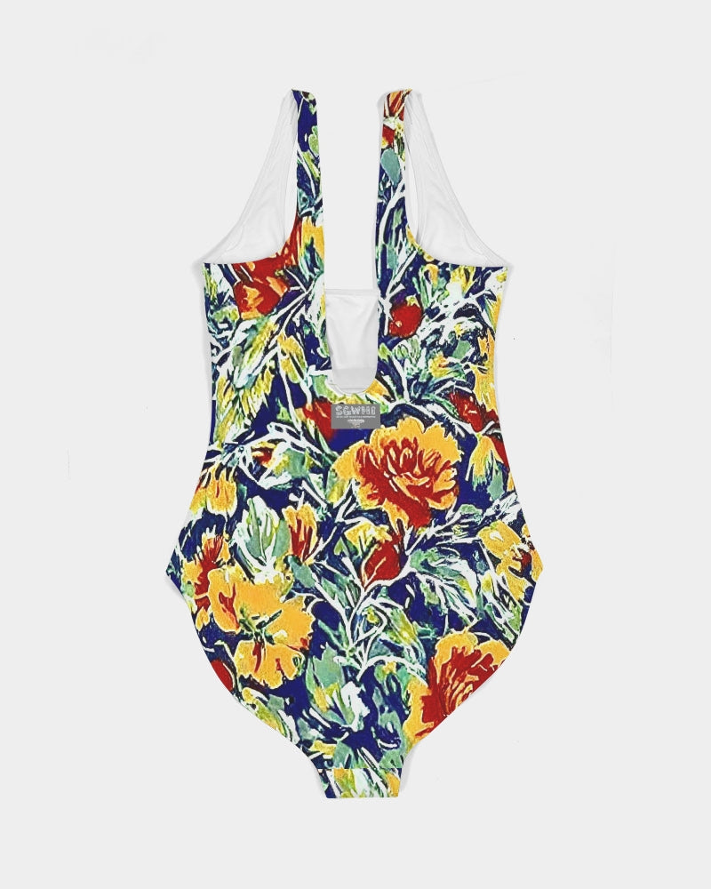 Painted floor design Women's All-Over Print One-Piece Swimsuit