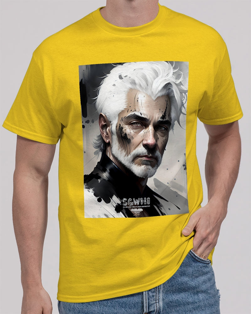 White silver grey fox King Unisex Heavy Cotton T-Shirt | Gildan