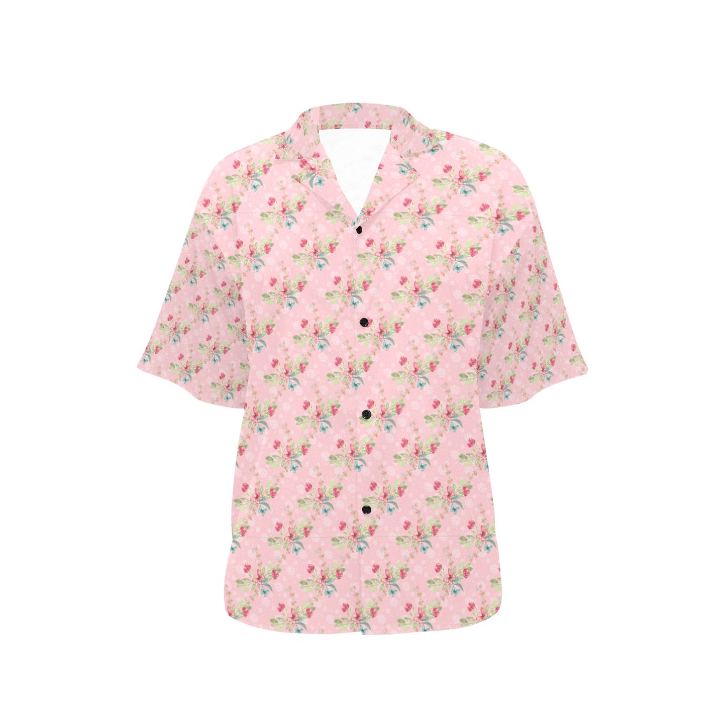 All Over Print Hawaiian pink butterfly Shirt for Women (T58)