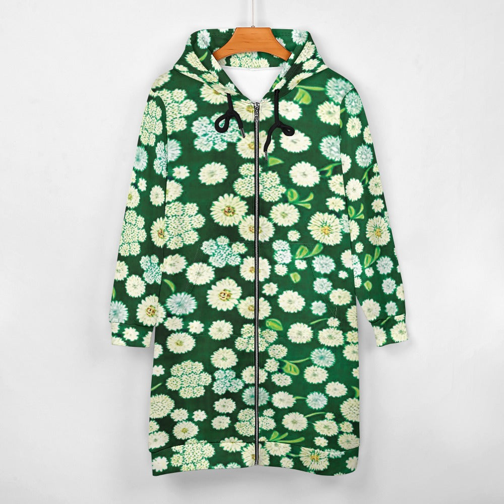 Women's full print long Hoodie