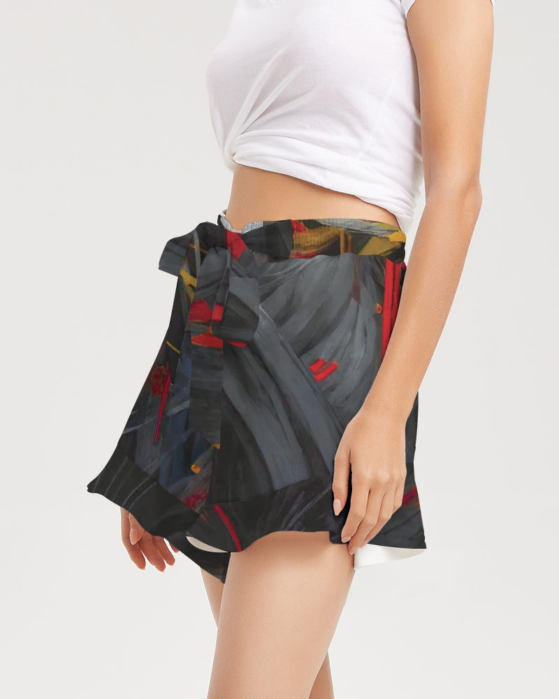 Asian collection [Part 1] Women's All-Over Print Ruffle Shorts