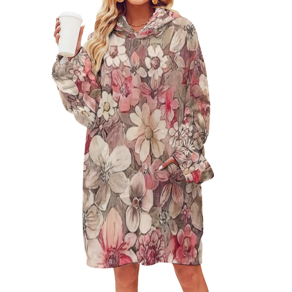 Women's Adult Hooded Blanket Shirt