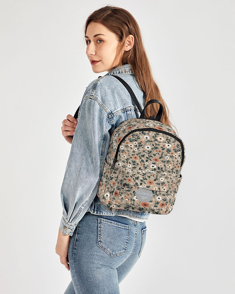 Busy and pretty Mini Canvas Backpack