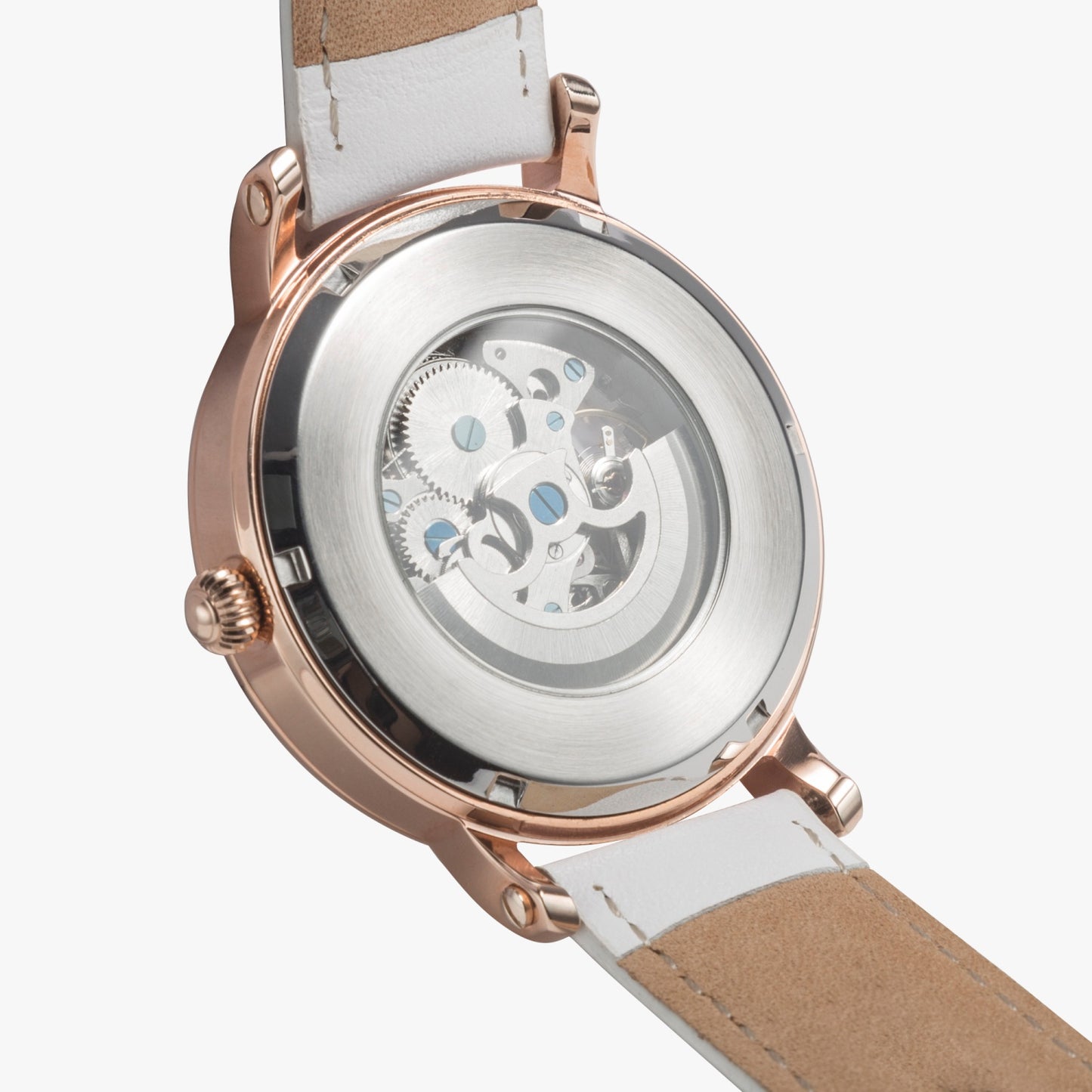 Silver grey white hair inspiration 46mm Unisex Automatic Watch (Rose Gold)