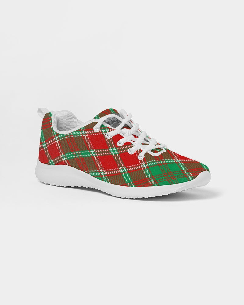 Red & Green cross pattern Men's Athletic Shoe