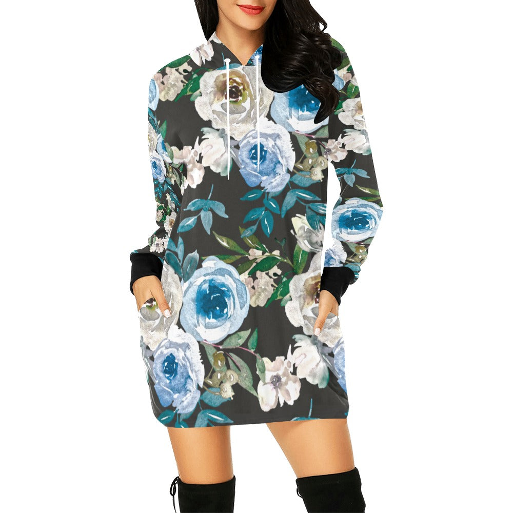 Women's All Over Print Hoodie Mini Dress (H27)