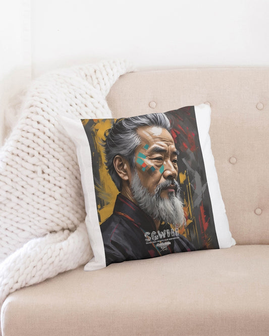 Asian Knight Throw Pillow Case 18"x18"