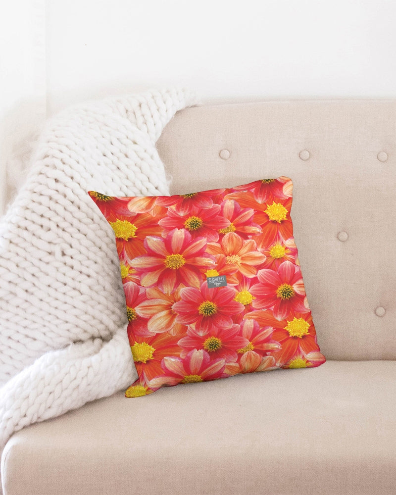 Beautiful blood orange flower design Throw Pillow Case 16"x16"