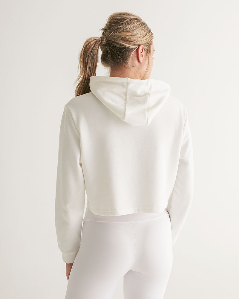 Beautiful white Sister [Part two collection] Women's All-Over Print Cropped Hoodie