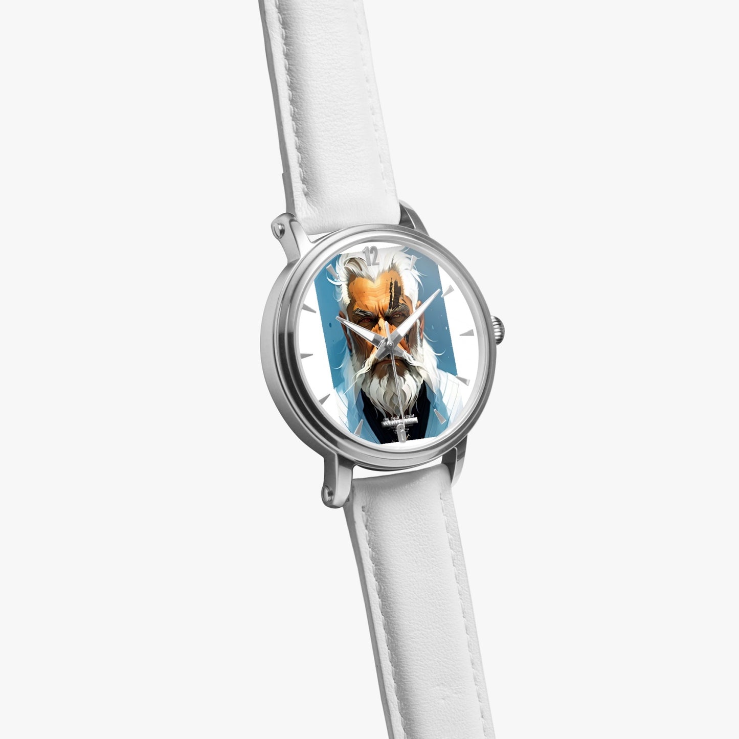 Silver bearded warrior 46mm Unisex Automatic Watch (Silver)