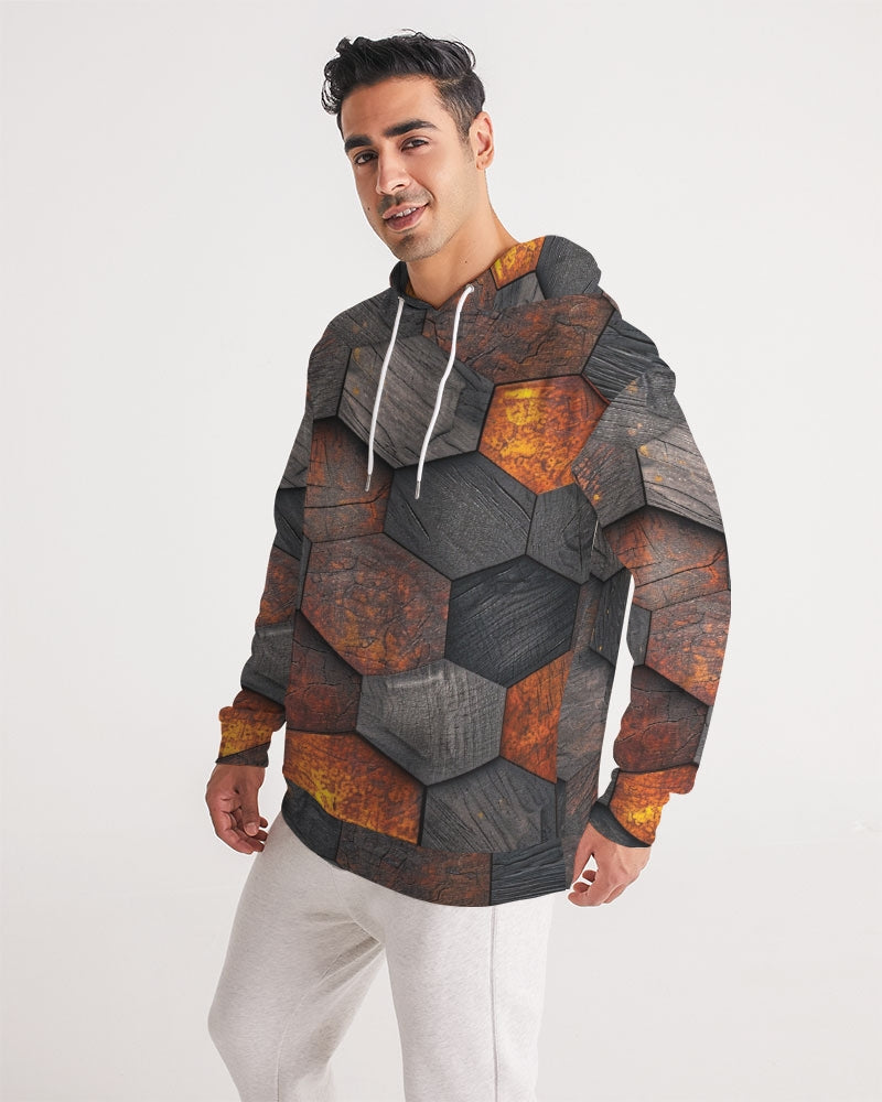 Cool stone hexagon patten 3D Men's All-Over Print Hoodie