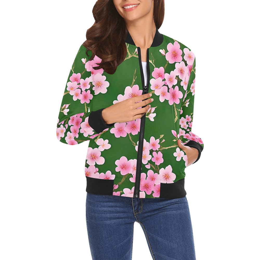 All Over Print Bomber Jacket for Women ( H19)