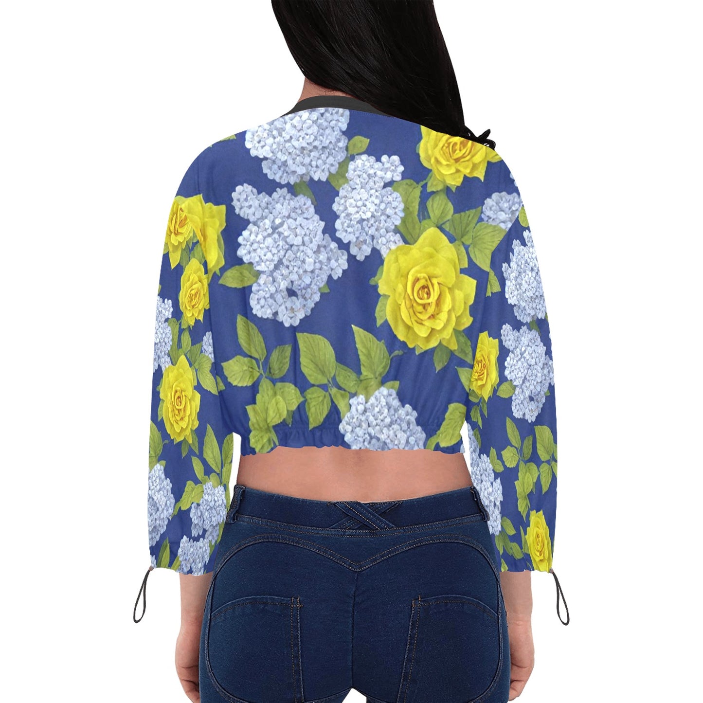 Women's Chiffon Cropped Jacket (Model H30)