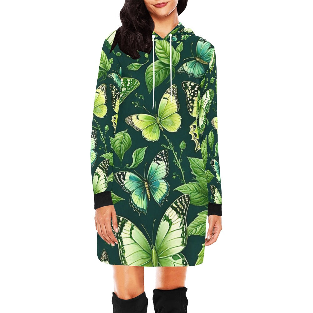 Women's All Over Print Hoodie Mini Dress (H27)