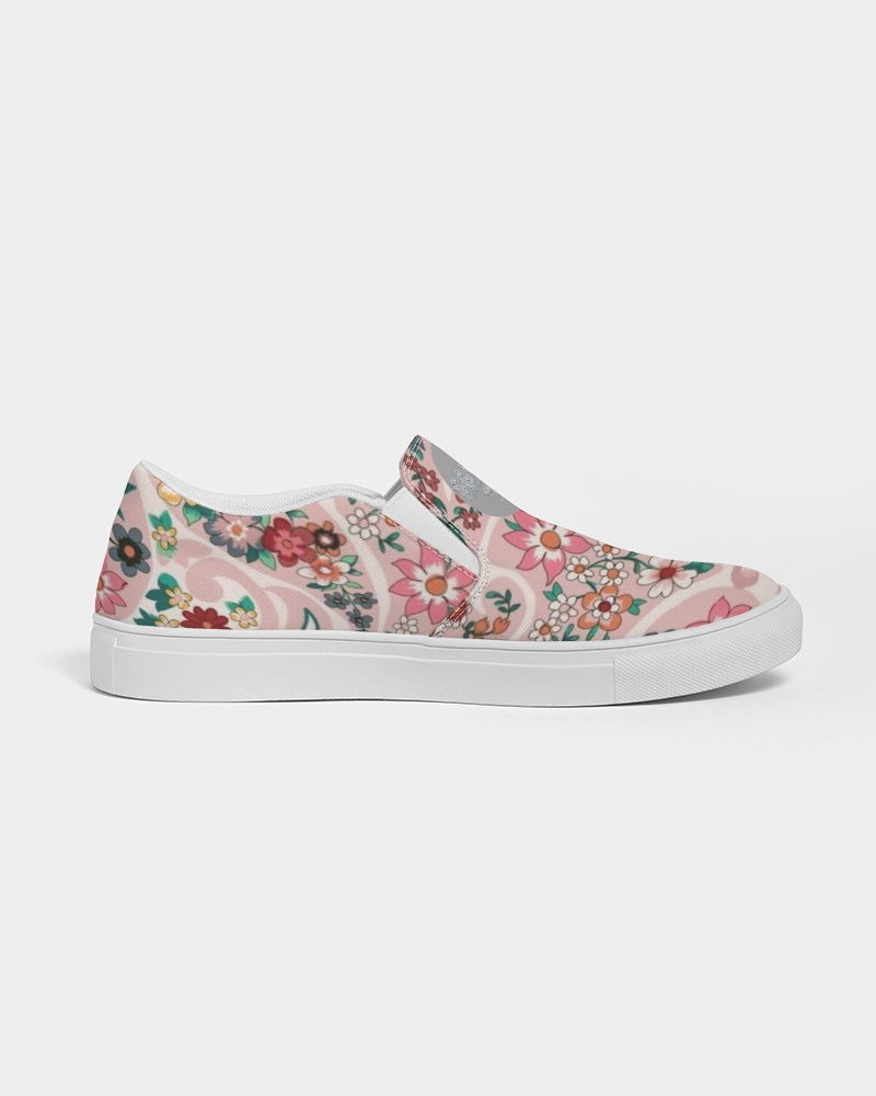 Pink abstract Pretty Sisters Women's Slip-On Canvas Shoe