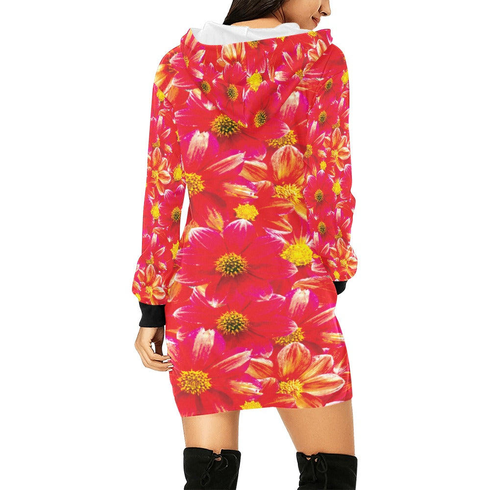 Women's All Over Print Hoodie Mini Dress (H27)