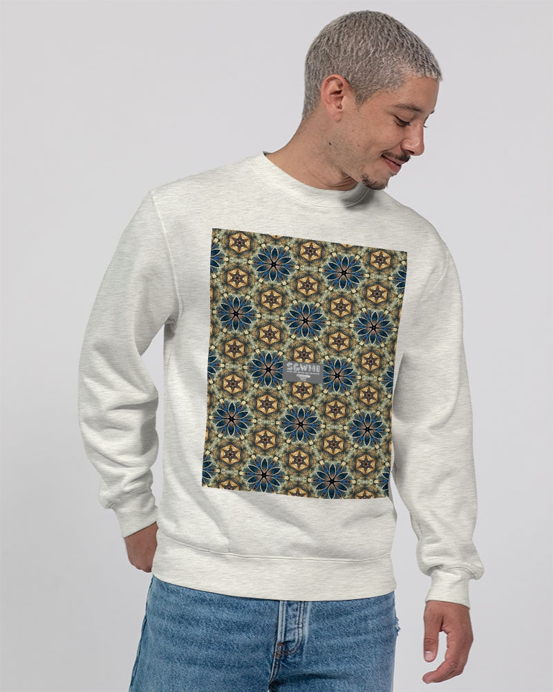 Green & Dark Blue almost star pattern. Unisex Premium Crewneck Sweatshirt | Lane Seven