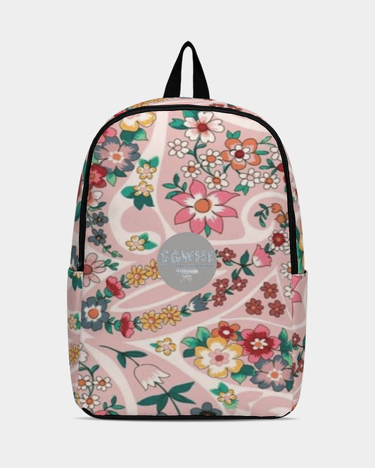 Pink abstract Pretty Sisters Back To Basics School Backpack