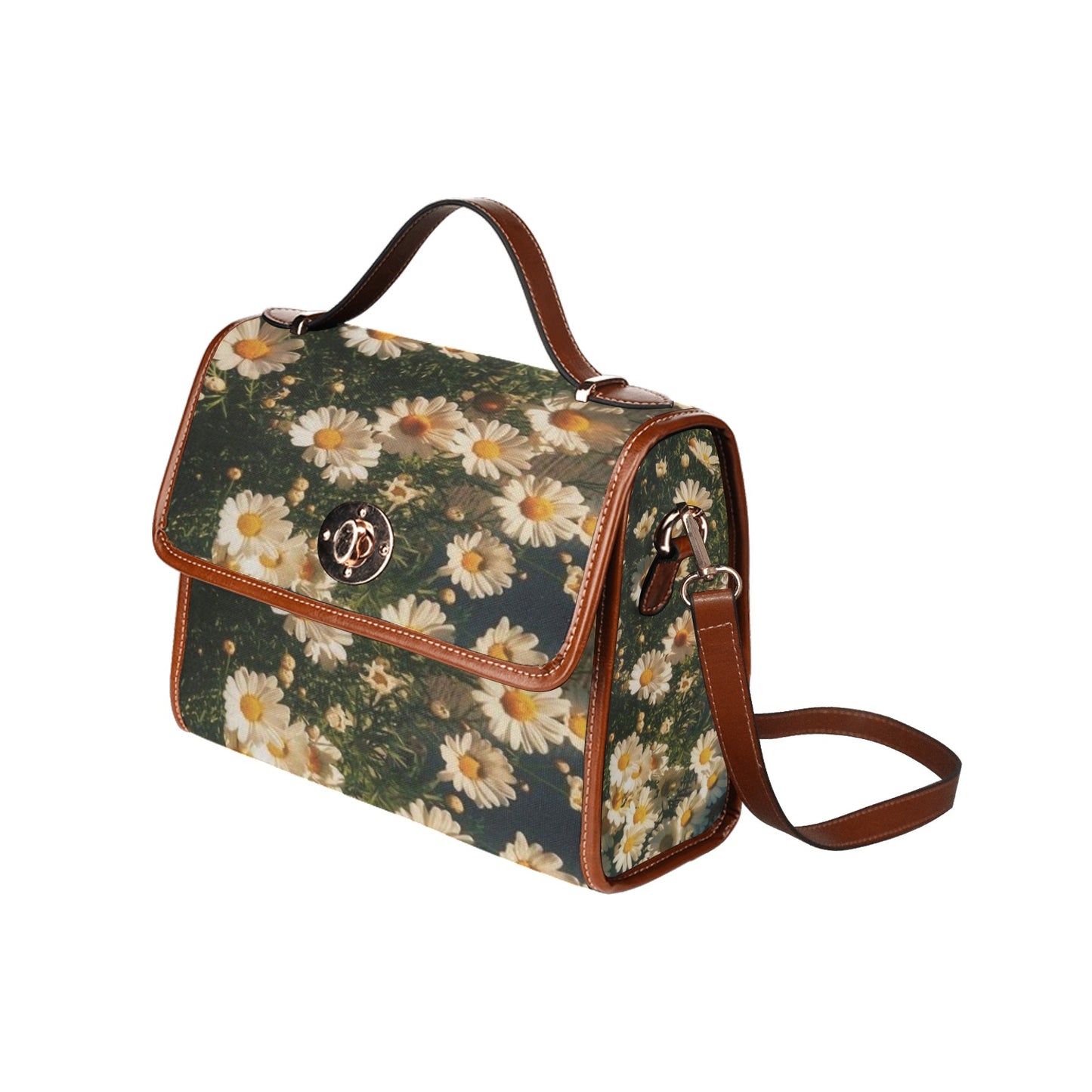 Waterproof Canvas Bag-Brown (All Over Print) (1641)