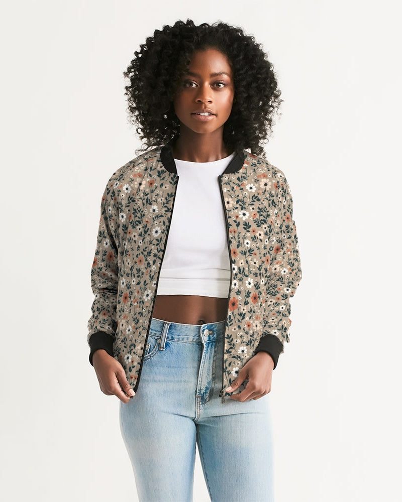 Busy and pretty Women's All-Over Print Bomber Jacket