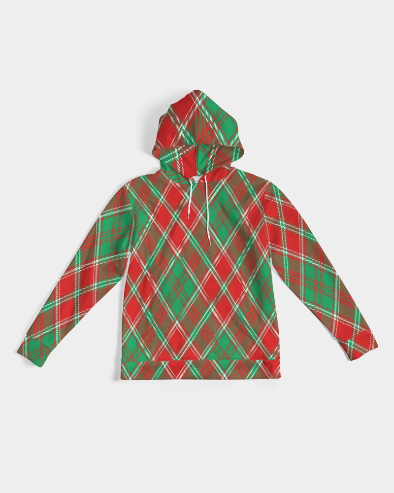 Red & Green cross pattern Men's All-Over Print Hoodie