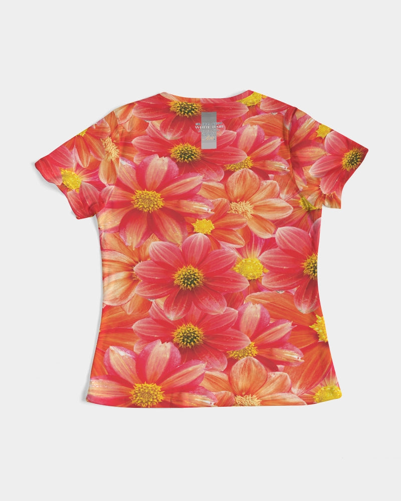 Beautiful blood orange flower design Women's All-Over Print Tee