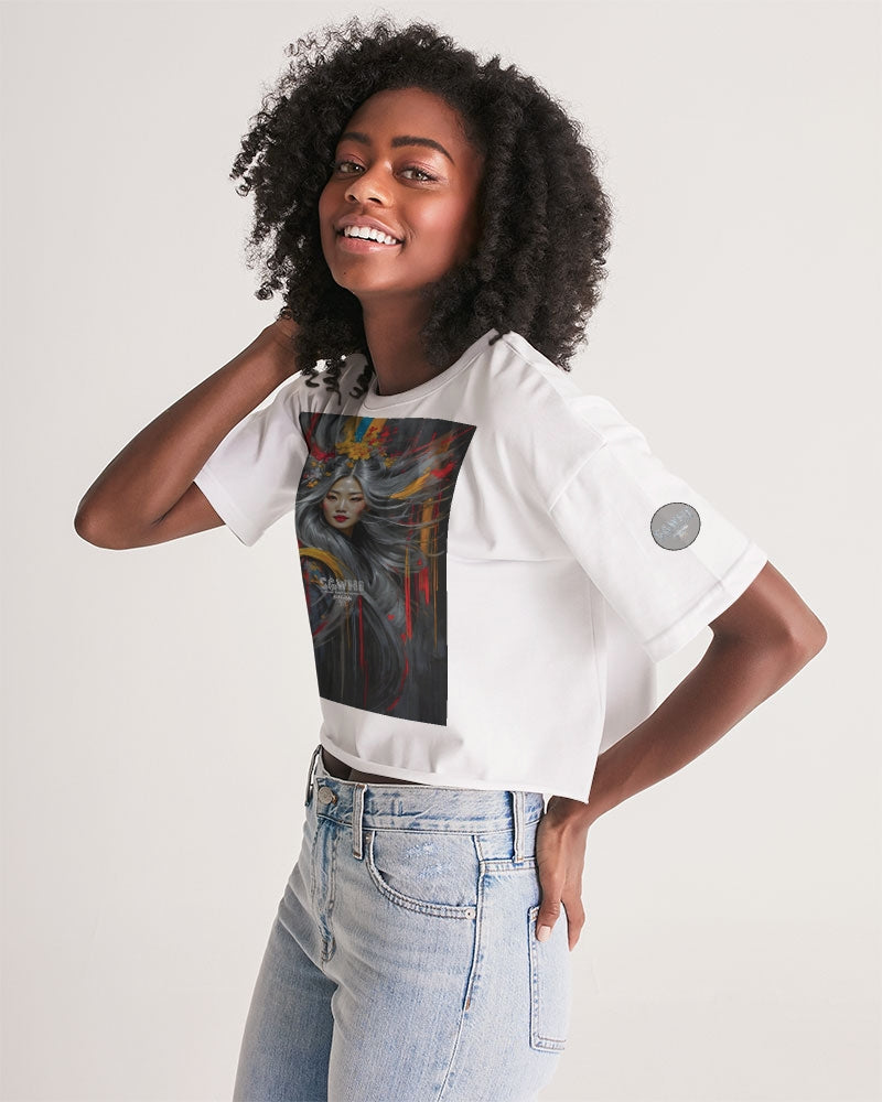 Asian collection [Part 1] Women's All-Over Print Lounge Cropped Tee