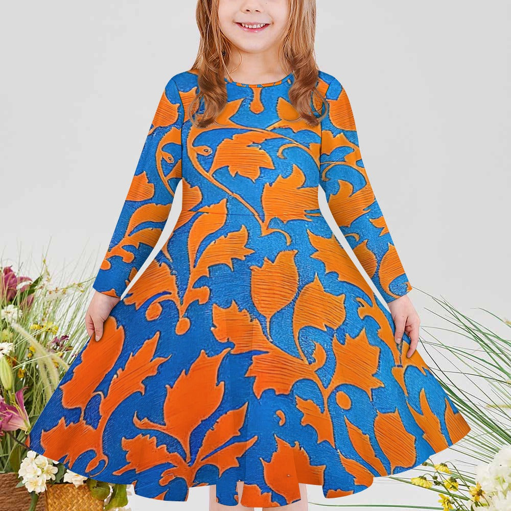 Girls' long sleeve dress