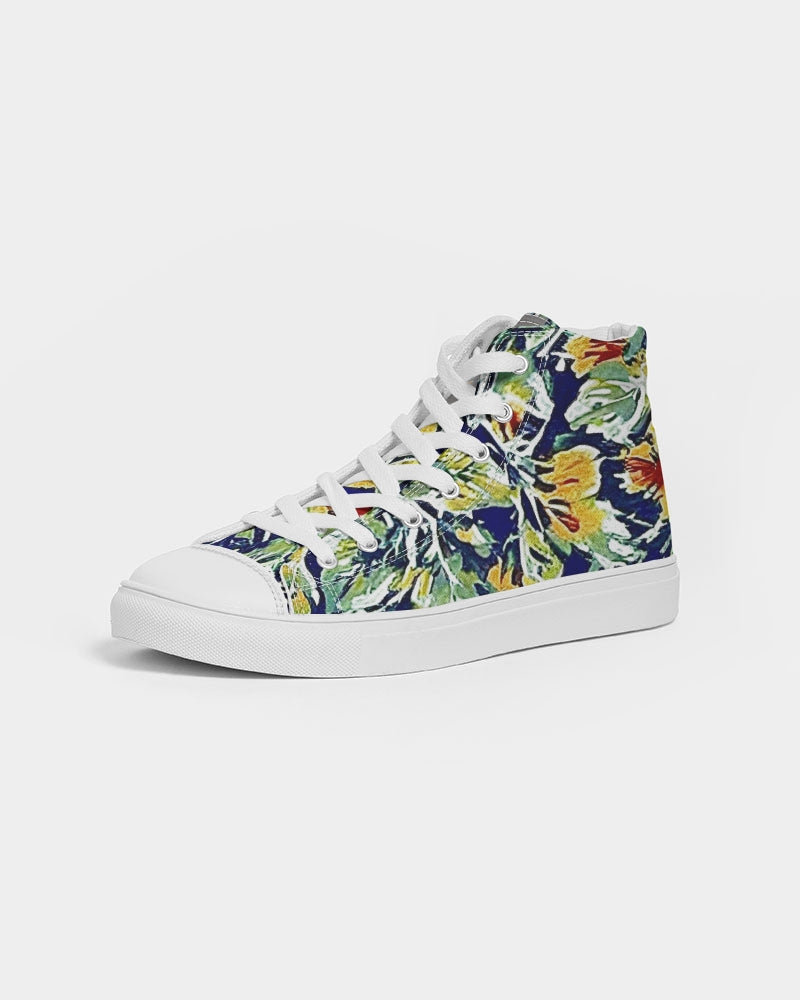 Painted floor design Women's Hightop Canvas Shoe