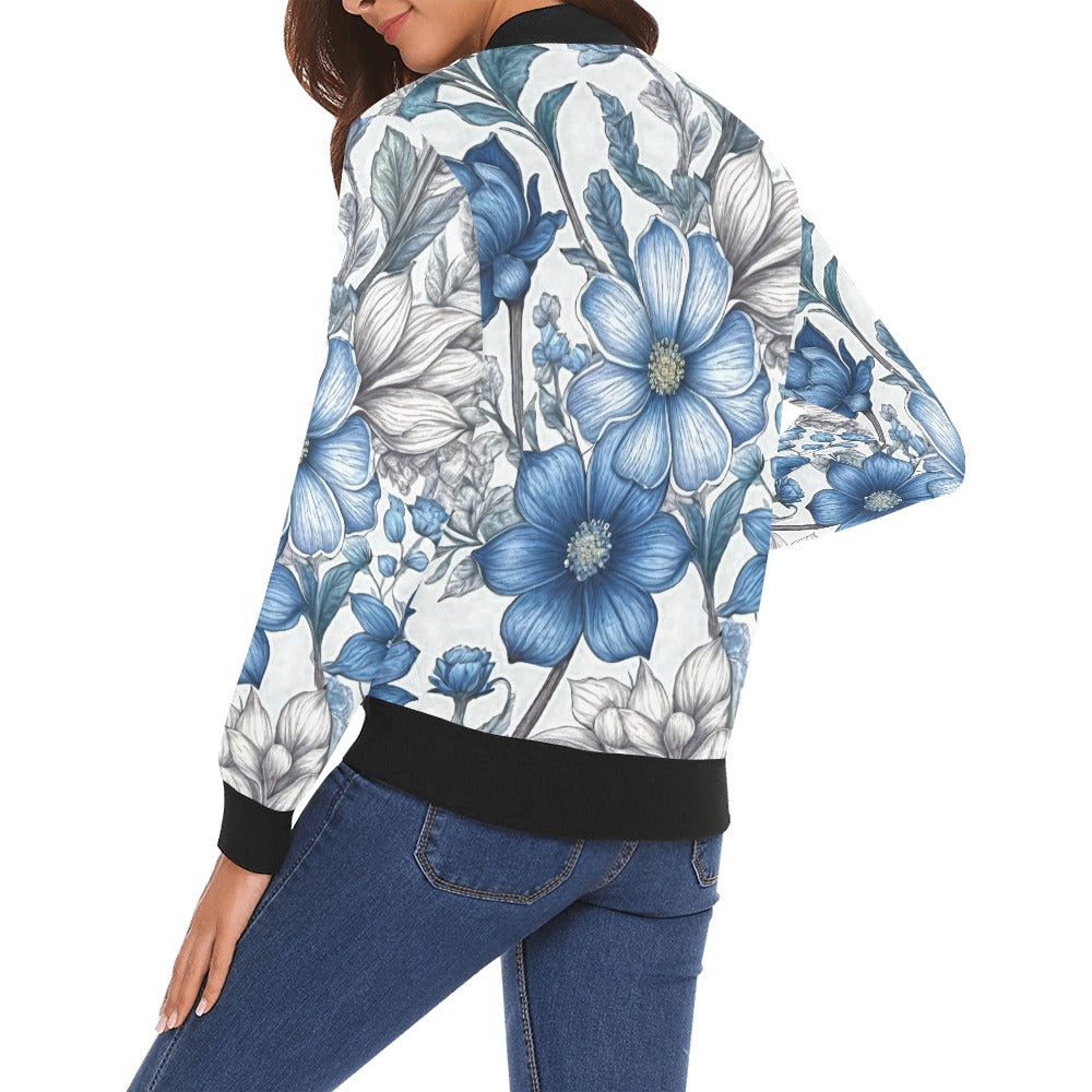 All Over Print Bomber Jacket for Women ( H19)