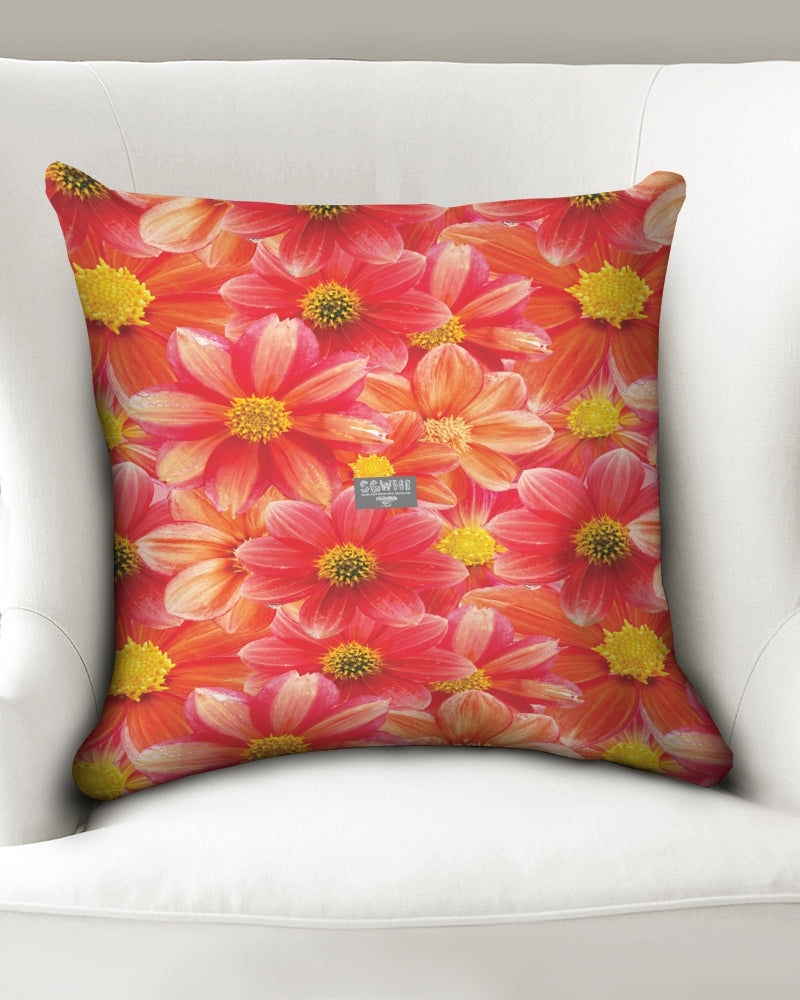 Beautiful blood orange flower design Throw Pillow Case 18"x18"