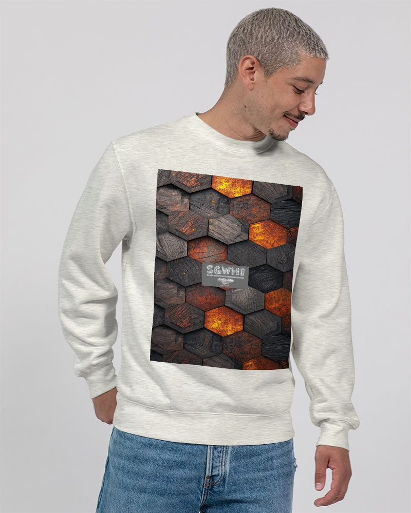 Cool stone hexagon patten 3D Unisex Premium Crewneck Sweatshirt | Lane Seven