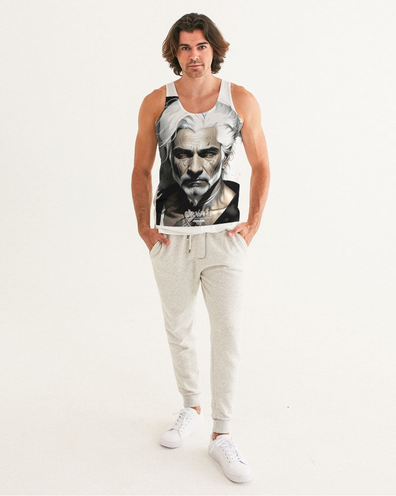 Handsome Silver grey Indian ink Portrait Men's All-Over Print Tank