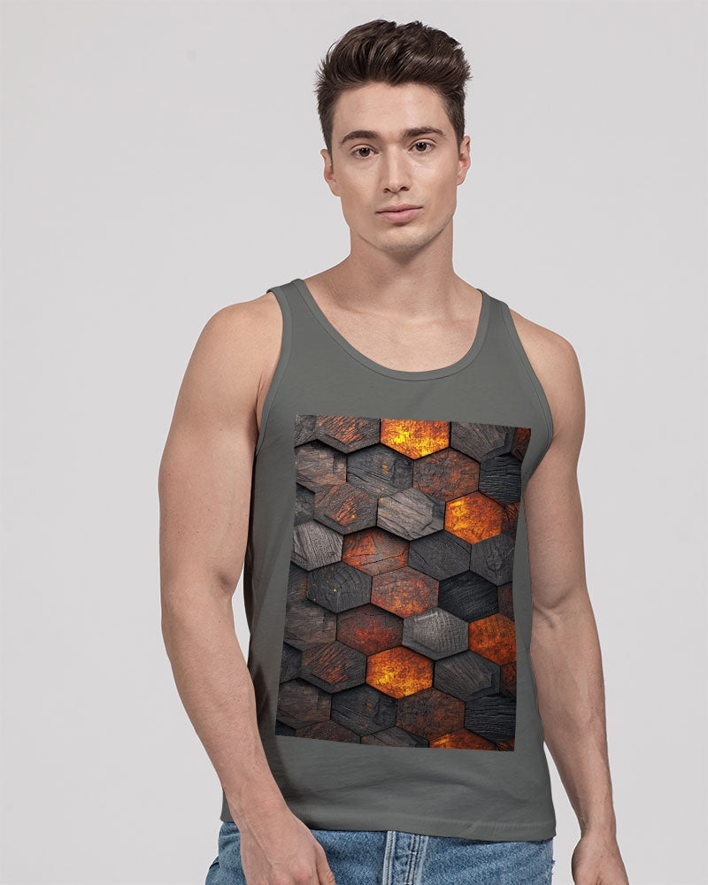 Cool stone hexagon patten 3D Unisex Jersey Tank | Bella + Canvas