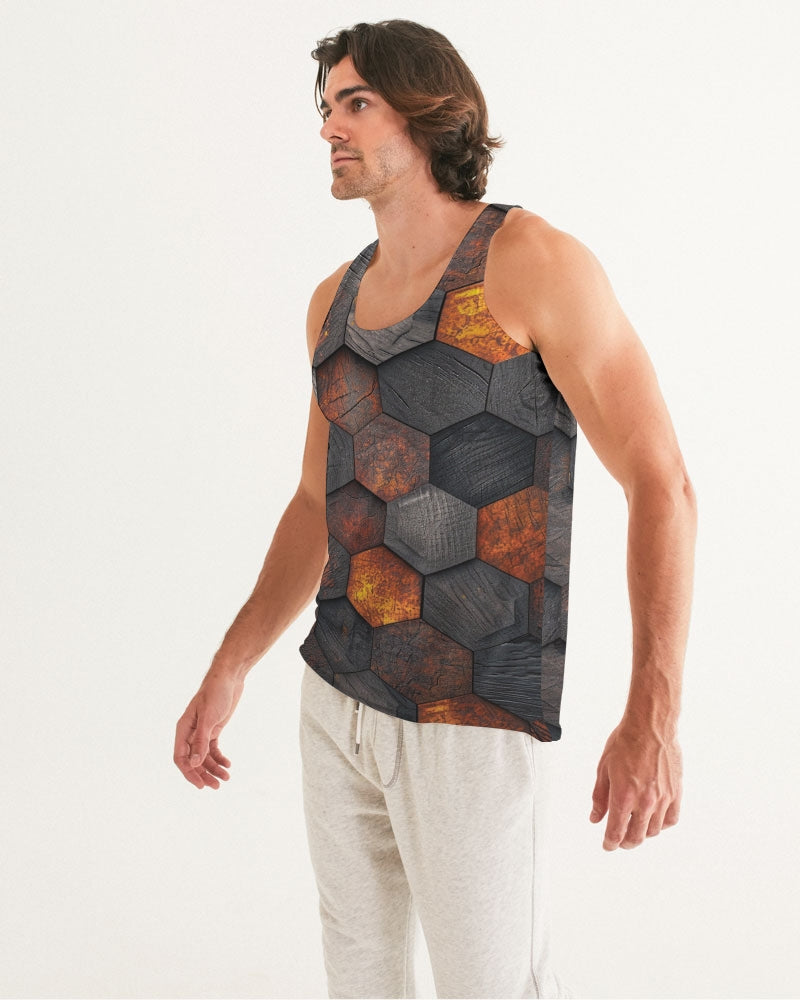 Cool stone hexagon patten 3D Men's All-Over Print Tank