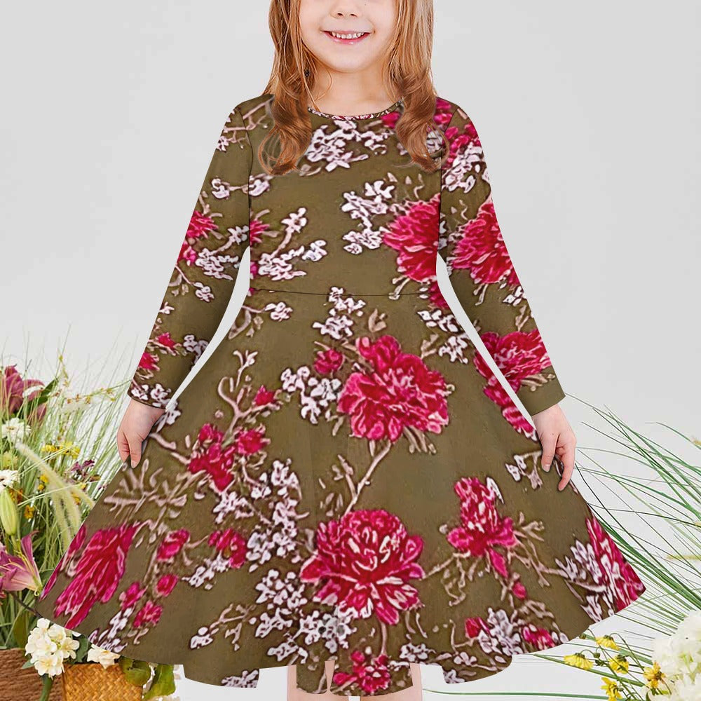 Girls' long sleeve dress