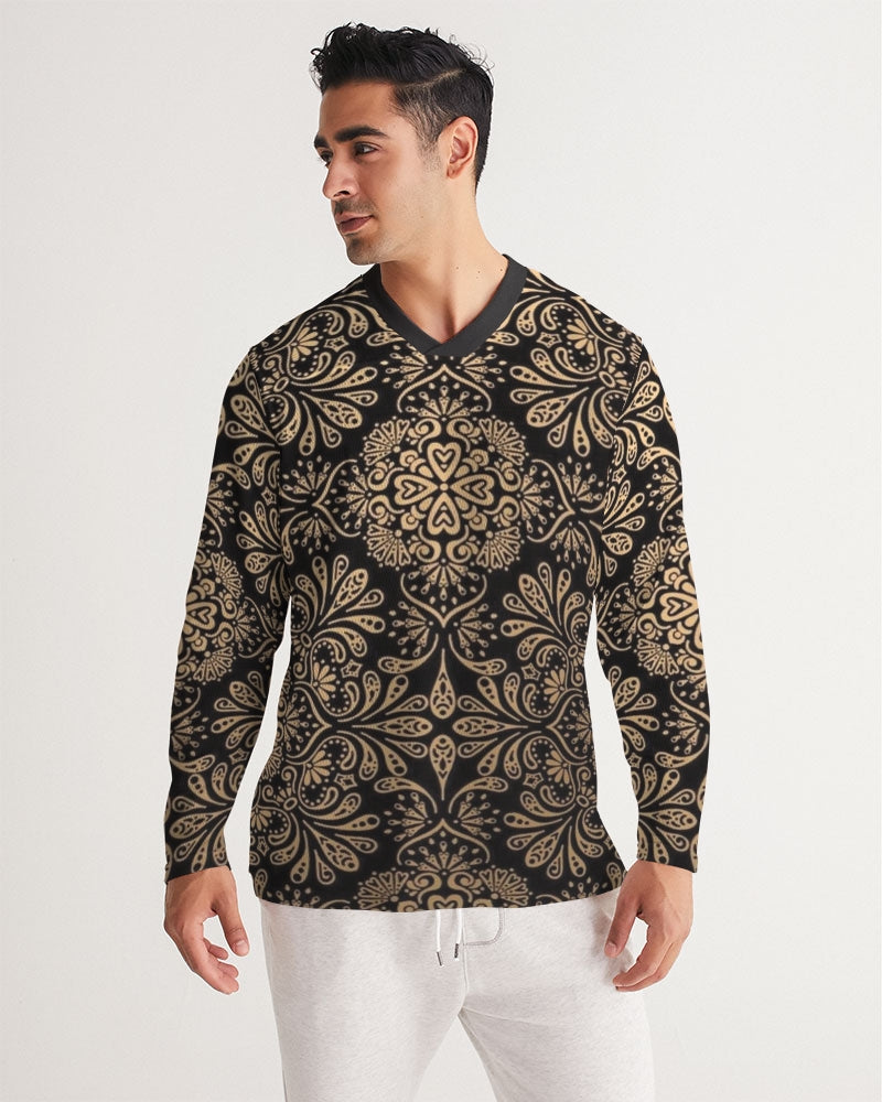 Man of Elegance Men's All-Over Print Long Sleeve Sports Jersey