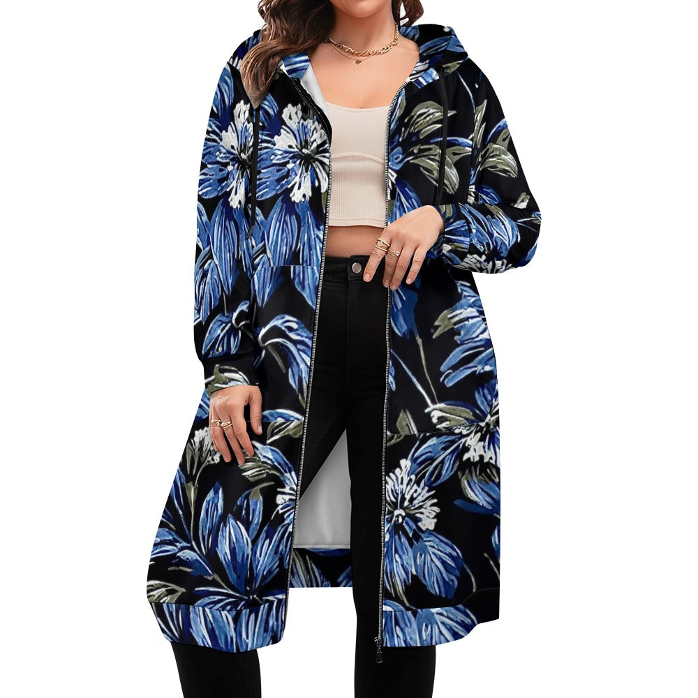 Women's full print long Hoodie