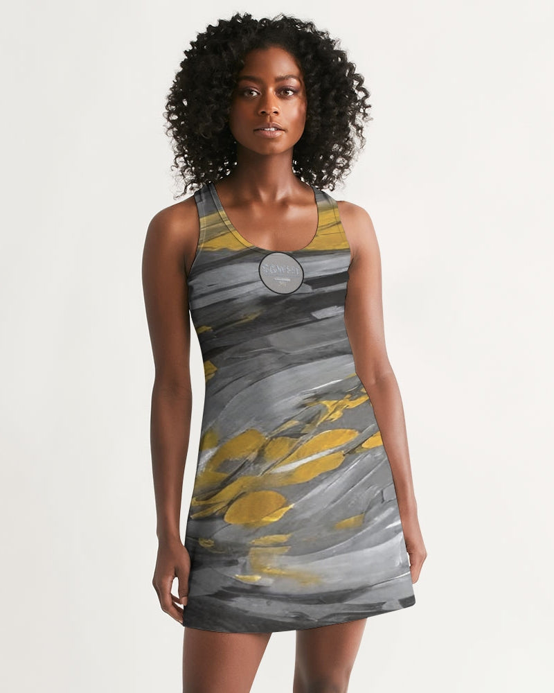 Black Sister Collection [Part 1 ] Women's All-Over Print Racerback Dress