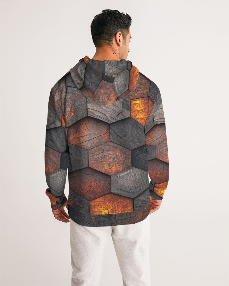 Cool stone hexagon patten 3D Men's All-Over Print Hoodie