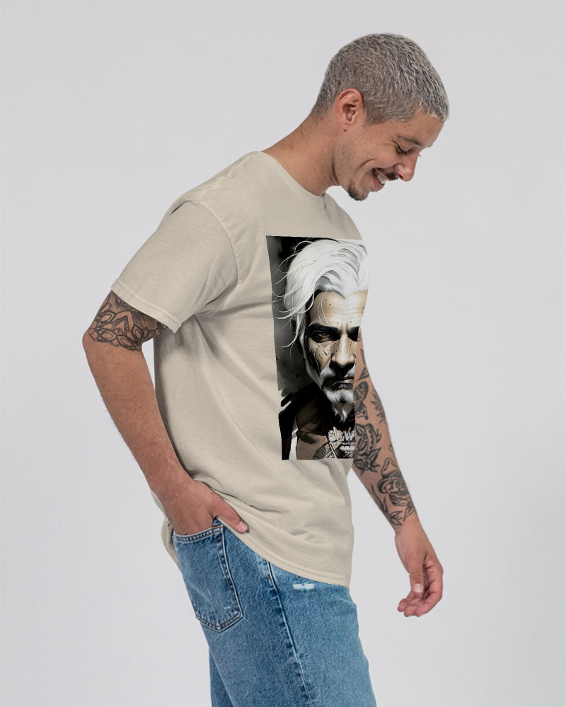 Handsome Silver grey Indian ink Portrait Unisex Ultra Cotton T-Shirt | Gildan