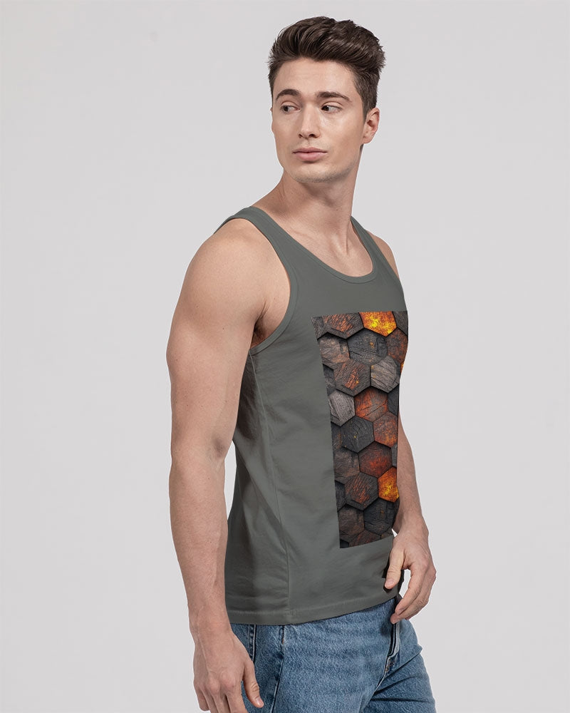 Cool stone hexagon patten 3D Unisex Jersey Tank | Bella + Canvas