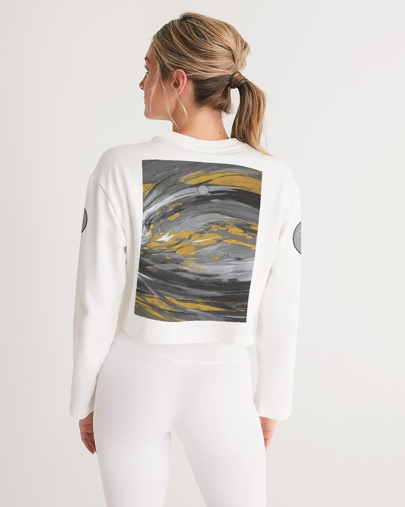 Black Sister Collection [Part 2 ] Women's All-Over Print Cropped Sweatshirt