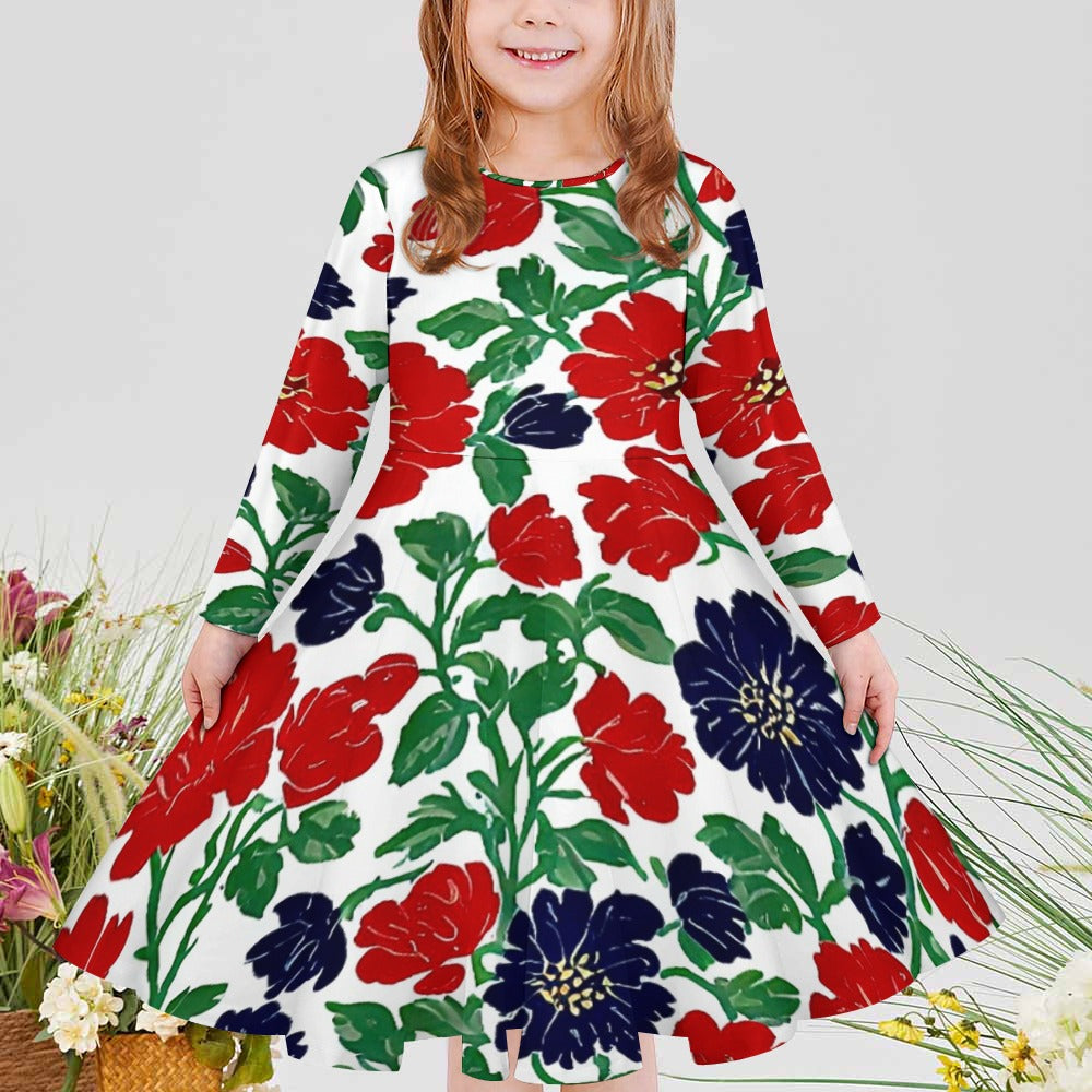 Girls' long sleeve dress