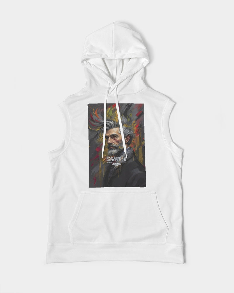 White Knight,  Men's All-Over Print Heavyweight Sleeveless Hoodie