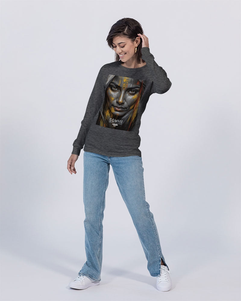 South Asian silver grey white hair sisters portrait [3] Unisex Jersey Long Sleeve Tee | Bella + Canvas